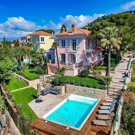 빌라 Welcoming Large With Panoramic View Over Sur Mer And Cap Ferrat.